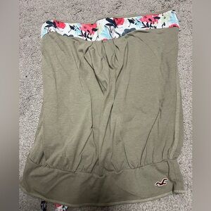Hollister Khaki Strapless Top